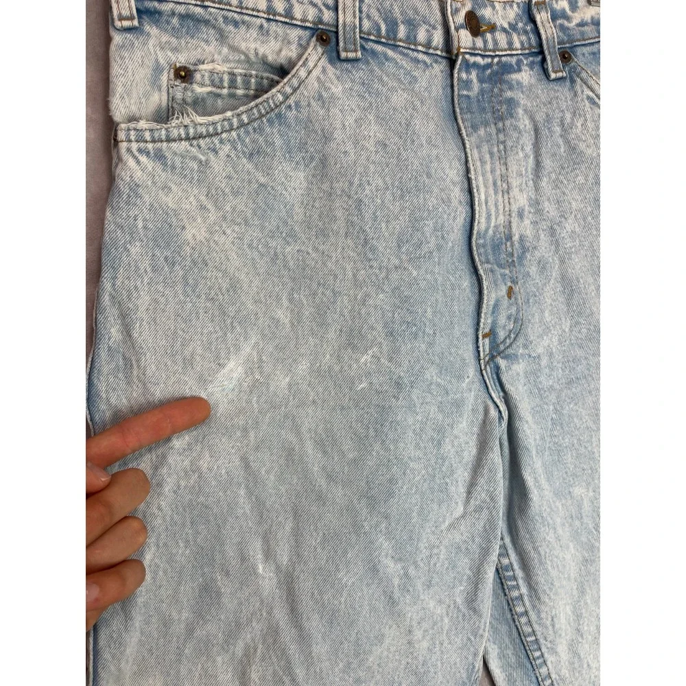 VINTAGE Levis Jean Shorts Mens 34 Blue Distressed Denim Jorts Orange Tab USA 90s
